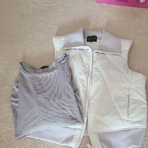 Striped Top And Vest Combo